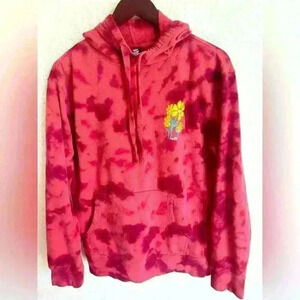 Neff Women’s Floral Tie-Dyed Cotton Long Sleeve Graphic Pullover Hoodie Size S